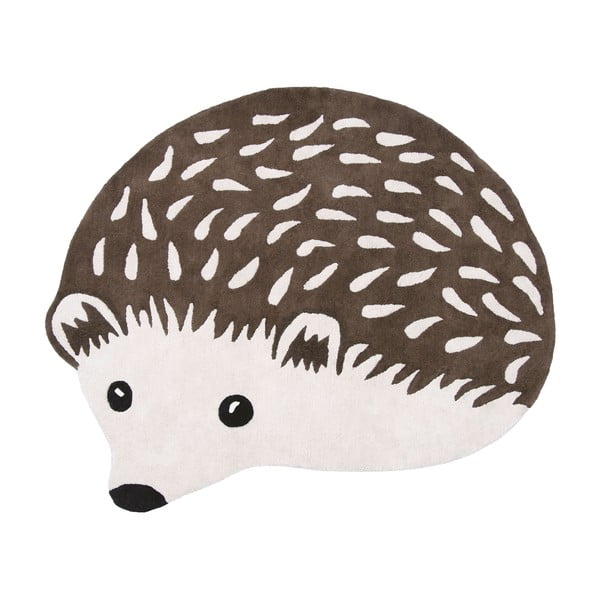 Tappeto marrone per bambini 120x105 cm Hedgehog - Lilipinso