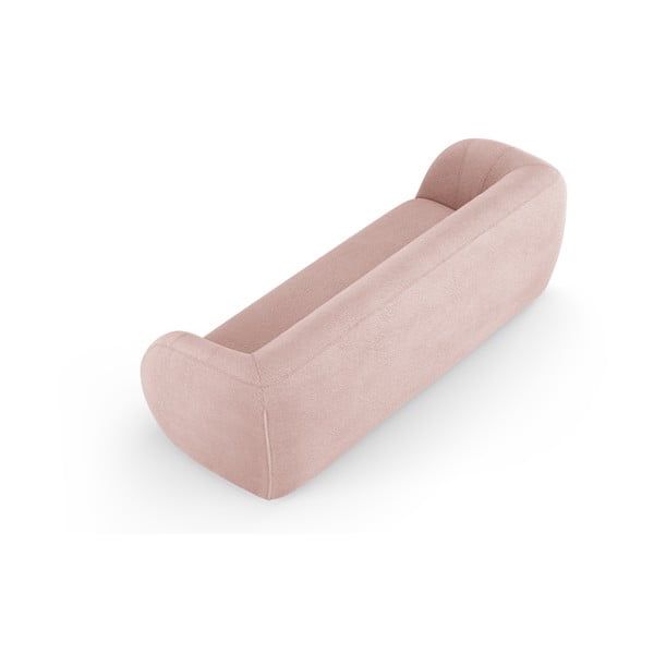 Divano in tessuto bouclé rosa chiaro 230 cm Essen - Cosmopolitan Design-image-3