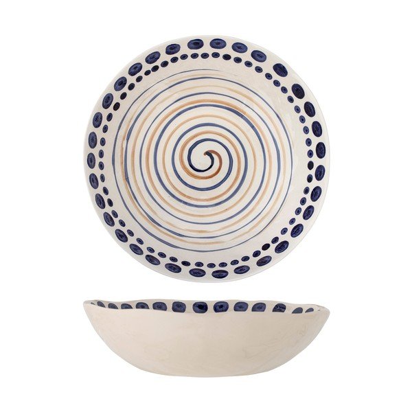 Ciotola in gres blu scuro-beige ø 39 cm Shama - Bloomingville-image-3