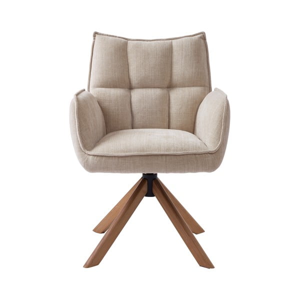 Set di sedie da pranzo color crema in imbottito 2 pz Marilla – Unique Furniture-image-1