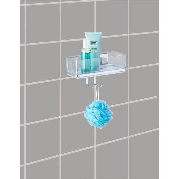 Ripiano autoportante con 2 ganci Vacuum-Loc, capacità di carico fino a 33 kg Quadro - Wenko-image-1