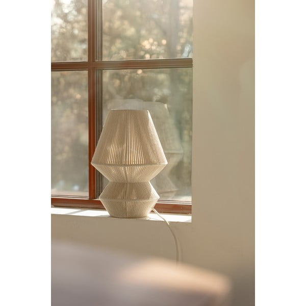 Lampada da tavolo di colore naturale con paralume in tessuto (altezza totale 34 cm) Razzo – Markslöjd-image-1