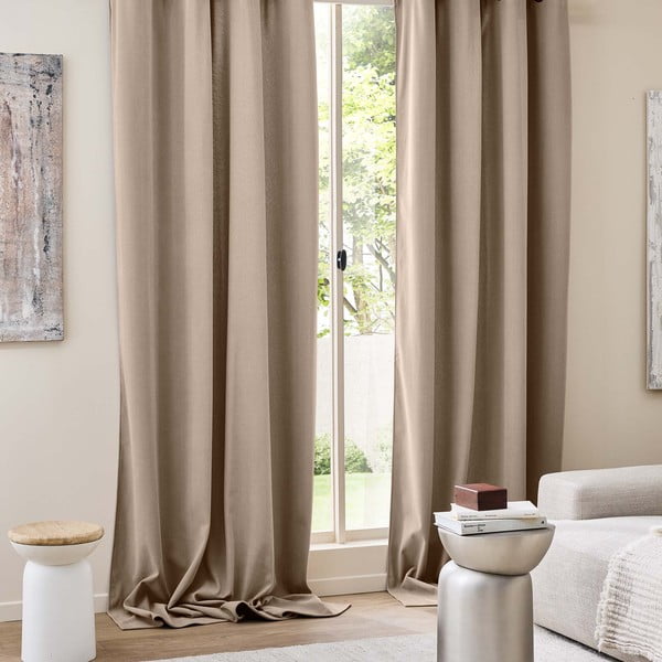 Tenda termoisolante marrone in velluto a coste 140x260 cm Madison – douceur d'intérieur-image-3