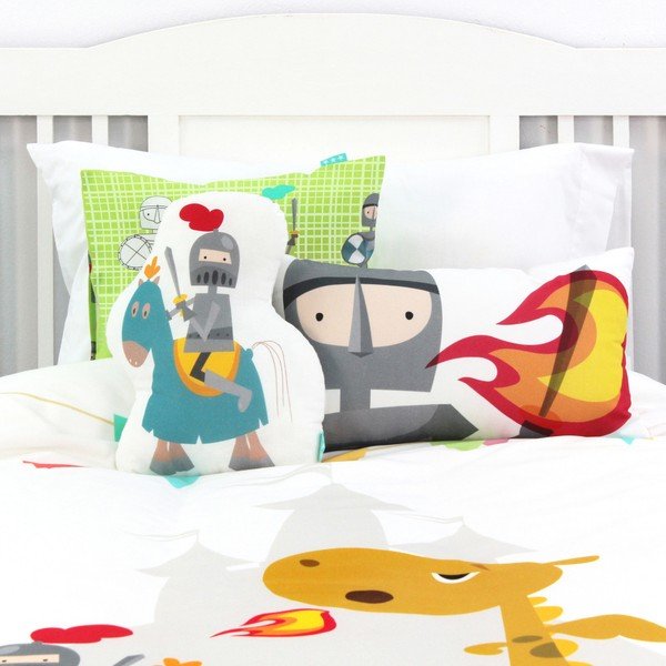 Copripiumino e cuscino in cotone per bambini , 140 x 200 cm Knight - Mr. Fox-image-4