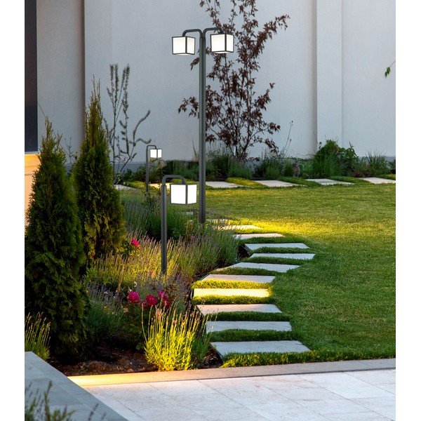Illuminazione esterna LED a colonna (altezza totale 200 cm) Cubango – Trio-image-3