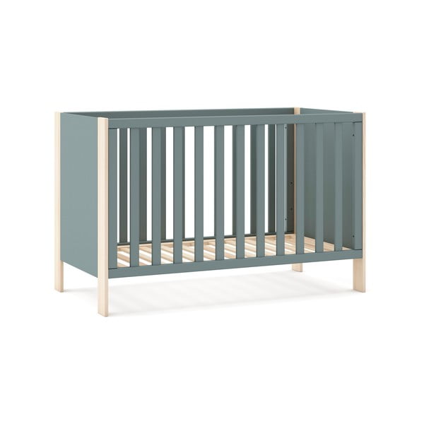 Lettino di colore naturale/verde polveroso 60x120 cm Esteban – Marckeric-image-3