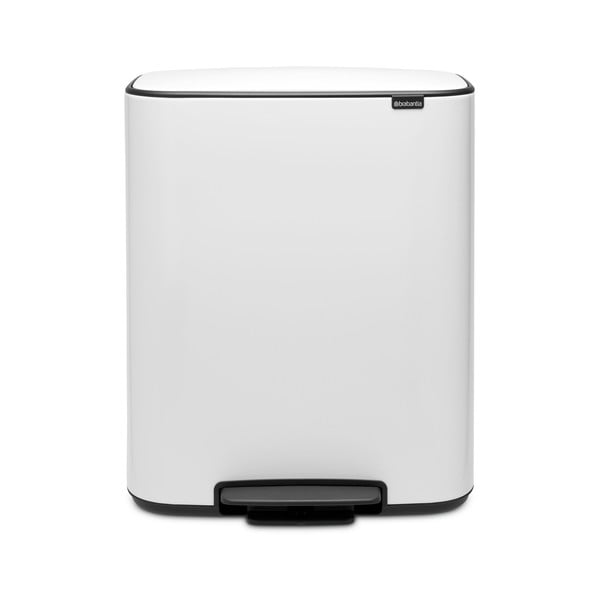Bidone in acciaio bianco per raccolta differenziata 60 l Bo - Brabantia-image-4