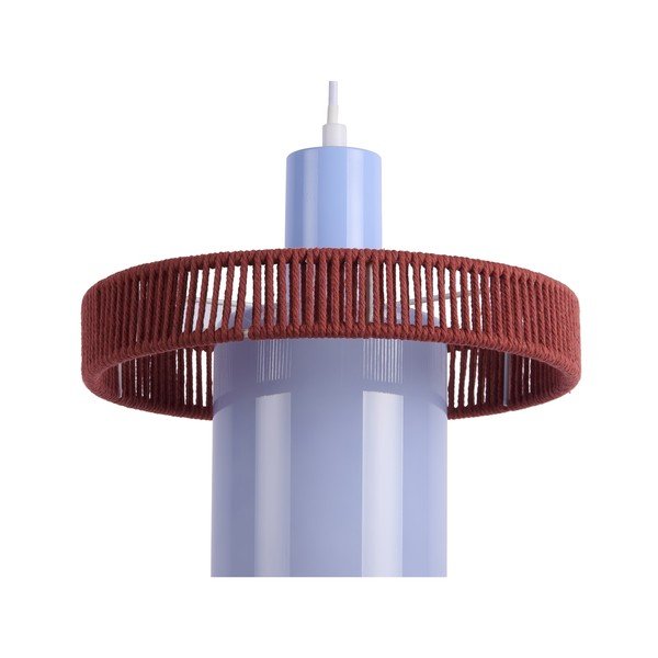 Lampadario burgundy/azzurro in vetro ø 25 cm Firenze Long – Leitmotiv-image-1