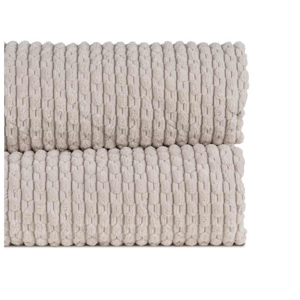 Copriletto beige con rivestimento trapuntato 180x260 cm – Ixia | Copriletti