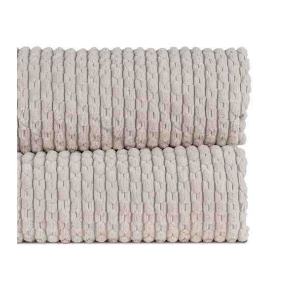 Copriletto beige con rivestimento trapuntato 230x260 cm – Ixia