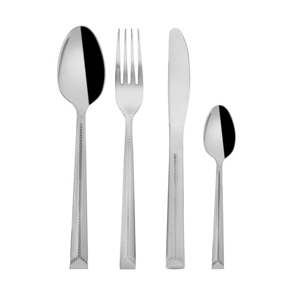 Posate argentate in acciaio inox 24 pz Bright – Orion