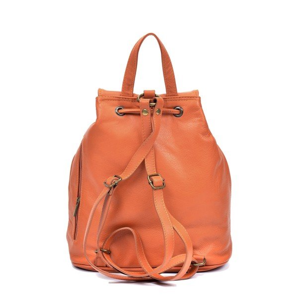 Zaino in pelle marrone cognac Cleo - Sofia Cardoni-image-1