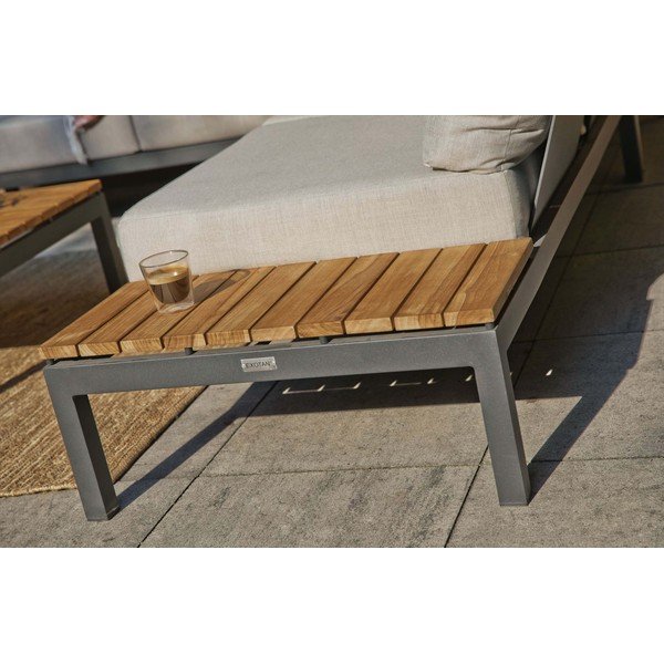 Set da giardino in teak nero/beige per 4 persone Villa - Exotan-image-1
