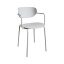 Sedia da pranzo grigio chiaro in metallo con braccioli/impilabile Arch – Hübsch