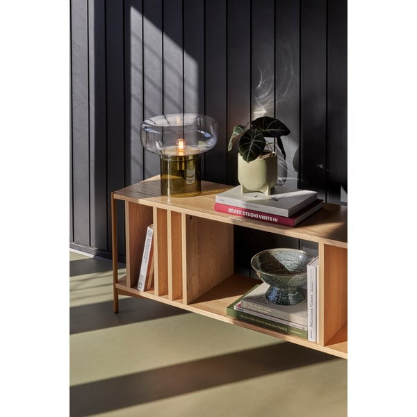 Lampada da tavolo in vetro verde Crave - Hübsch-image-1