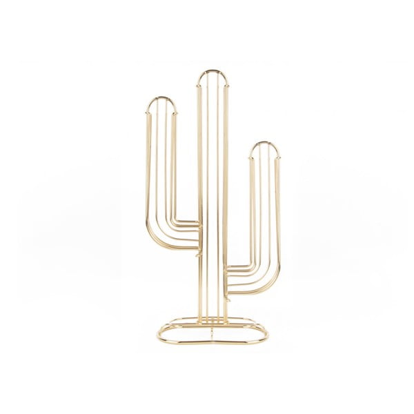 Supporto per 48 capsule di caffè in oro Present Time Cactus - PT LIVING-image-1