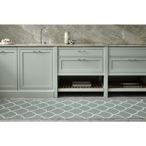 Passatoia da interno/esterno verde 70x300 cm Kotte Army Sage – Pappelina-image-3