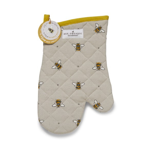 Guanti da cucina in cotone beige e giallo Bumble Bees - Cooksmart ®-image-2