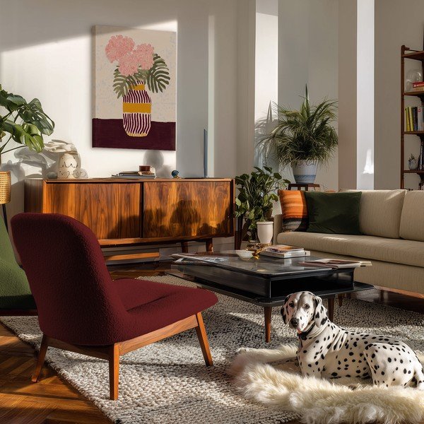 Dipinto 60x80 cm Striped Vase – Styler-image-1