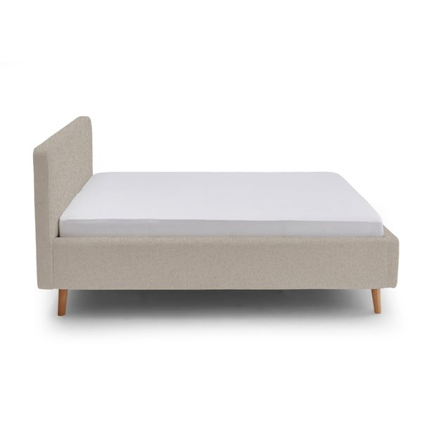 Letto matrimoniale imbottito beige rete non inclusa 180x200 cm Mattis – Meise Möbel-image-4