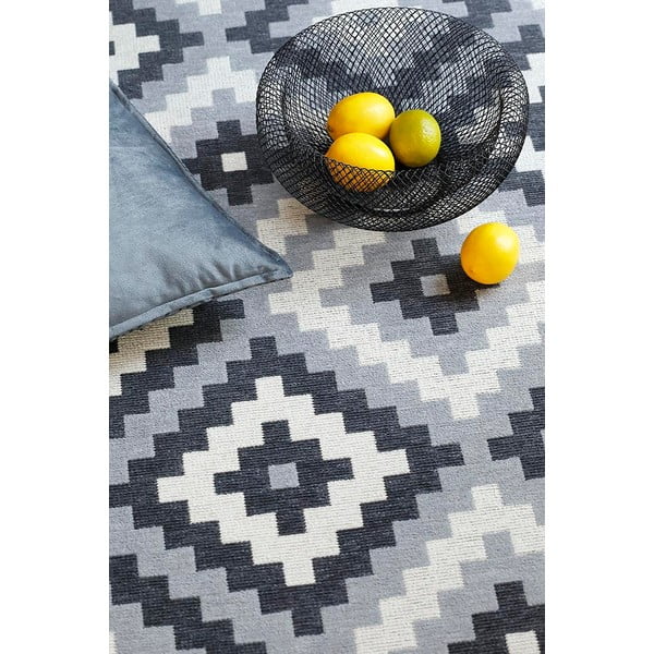 Tappeto bifacciale grigio , 100 x 160 cm Saka - Narma-image-4