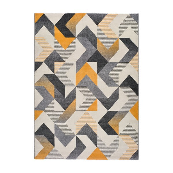 Tappeto arancione e grigio , 160 x 230 cm Gladys Abstract - Universal
