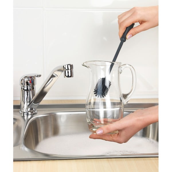 Spazzola per piatti grigia, lunghezza 25 cm Sia - Wenko-image-4