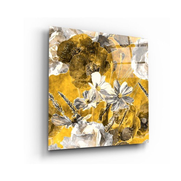 Pittura su vetro , 40 x 40 cm Daisies - Insigne