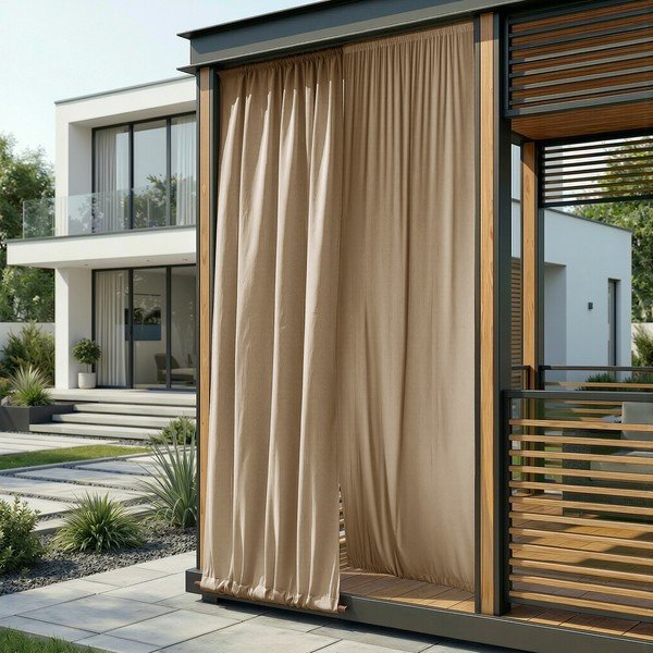 Tenda parzialmente oscurante/da esterno beige Calisto – Filumi