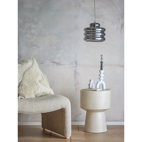 Lampadario argentato con paralume in vetro ø 24 cm Spike – Bloomingville-image-1