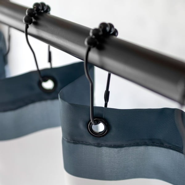Ganci neri per tenda da doccia in set da 10 pezzi Aqua - Mette Ditmer Denmark-image-2