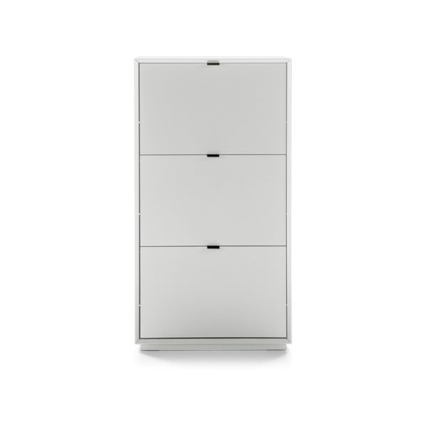 Scarpiera bianca con 3 cassetti Luka - Marckeric-image-2