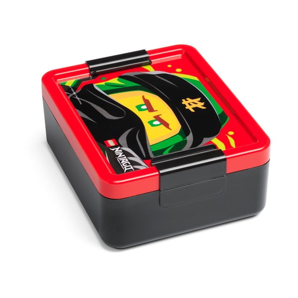 Scatola per snack nera con coperchio rosso Ninjago - LEGO®