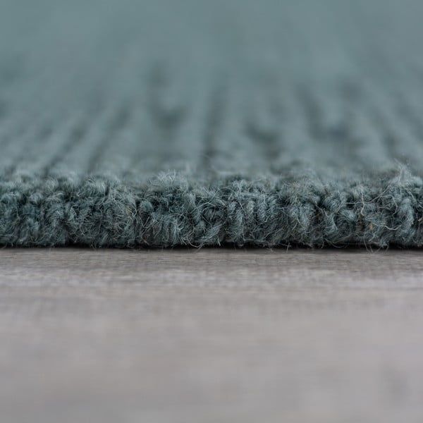 Tappeto blu polveroso in lana tessuto a mano 120x170 cm Harris Boucle – Flair Rugs-image-4