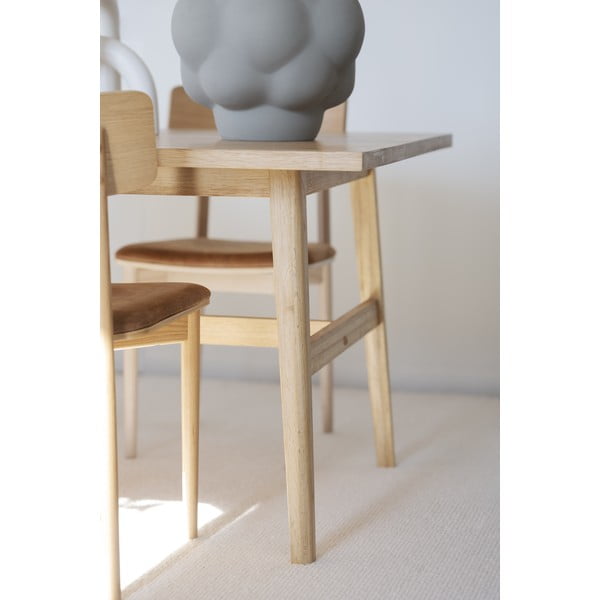 Tavolo da pranzo in rovere decorato in colore naturale 100x220 cm Plainfield - Rowico-image-3