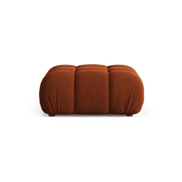 Poggiapiedi color terracotta con rivestimento in velluto – Micadoni 