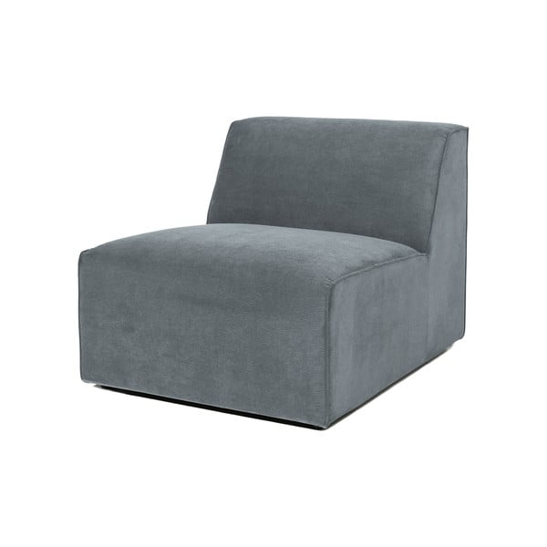 Divano componibile grigio (solo con parte centrale) con rivestimento in velluto a coste Sting – Scandic-image-1