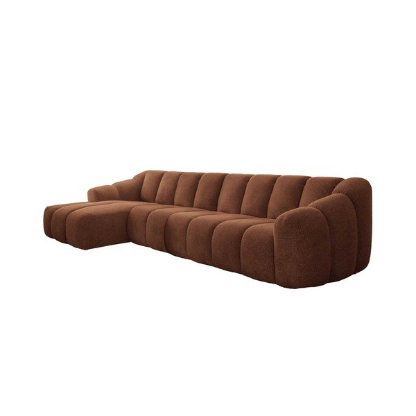 Divano angolare color terracotta (con penisola a sinistra/con chaise lounge) Shell – Miuform