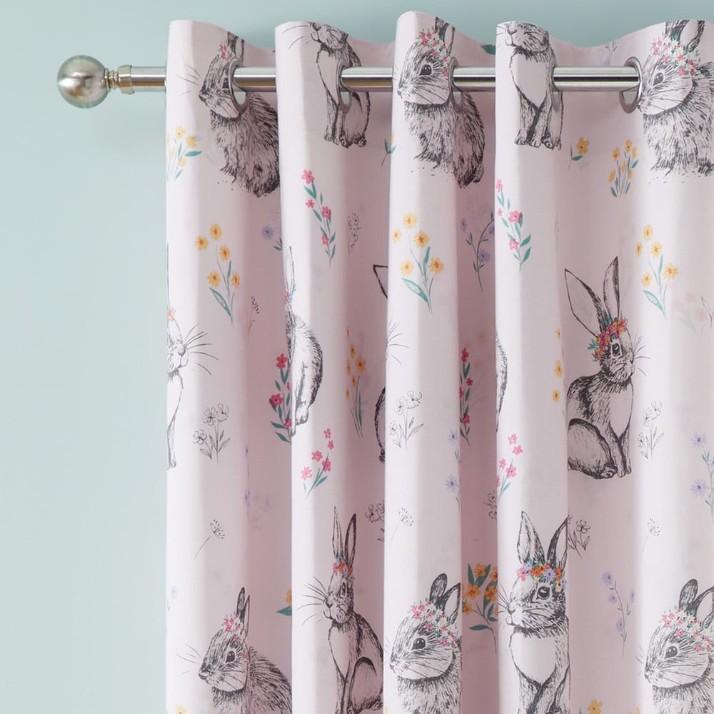 Tenda per bambini rosa 2 pz 168x183 cm Bunny Tails Ditsy Flowers – Catherine Lansfield | Tende per bambini
