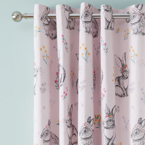 Tenda per bambini rosa 2 pz 168x183 cm Bunny Tails Ditsy Flowers – Catherine Lansfield