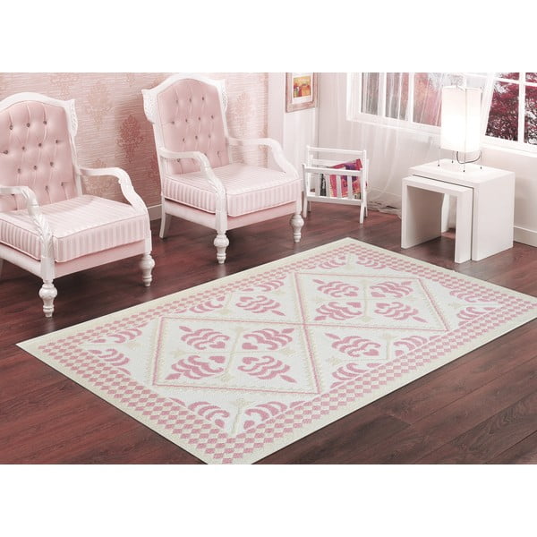 Pudrově růžový odolný koberec Vitaus Lulu, 120 x 180 cm 