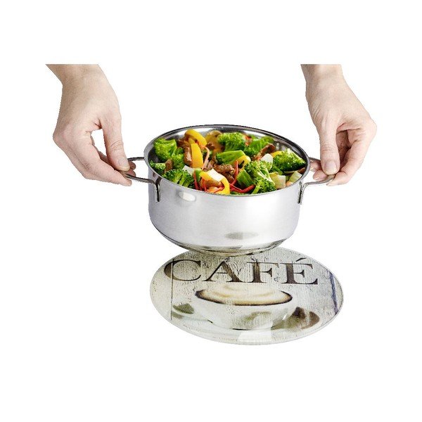 Tappetino in vetro per pentole, ø 20 cm Café - Wenko-image-2