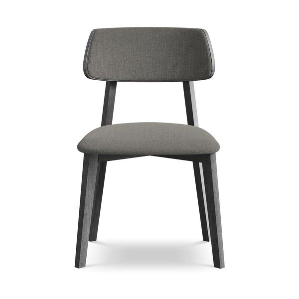 Sedia da pranzo grigia in legno massiccio Niu – Makamii-image-1