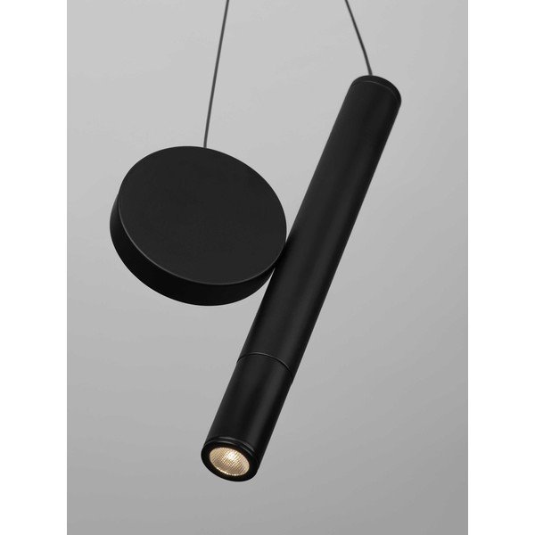 Lampadario LED nero opaco in alluminio ø 23,5 cm Vero – Nova Luce-image-2