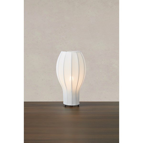Lampada da tavolo bianca in tessuto (altezza totale 36,5 cm) Globo – Markslöjd-image-1