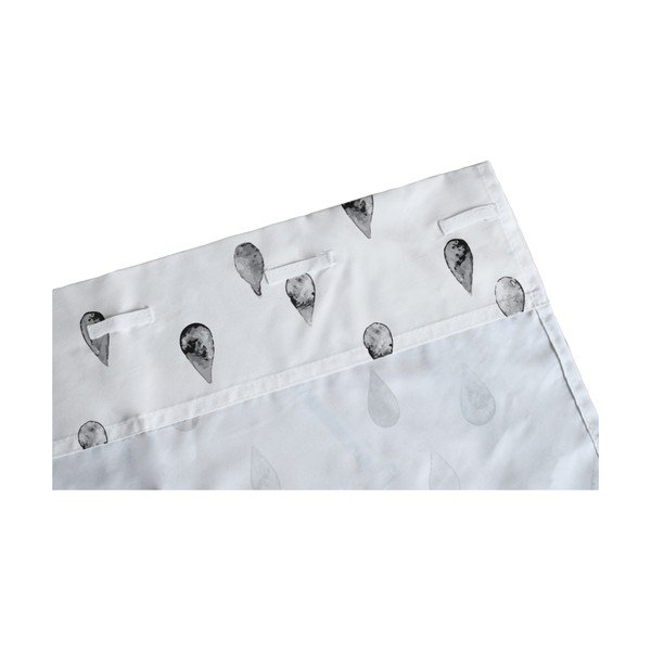 Tenda per bambini bianca in raso di cotone 110x250 cm Bunnies in the Rain – Butter Kings-image-2