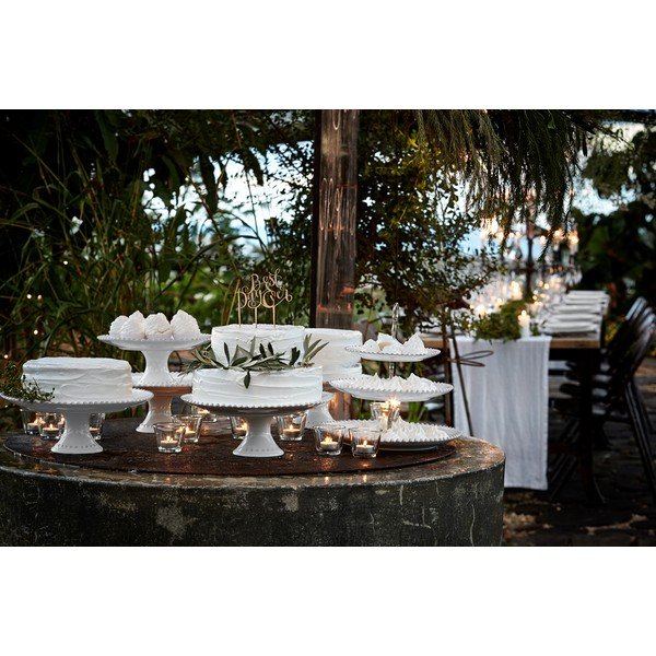 Vassoio per dolci in gres bianco Pearl, ⌀ 22 cm - Costa Nova-image-2