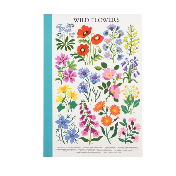 Quaderno 60 pagine formato A5 Wild Flowers - Rex London