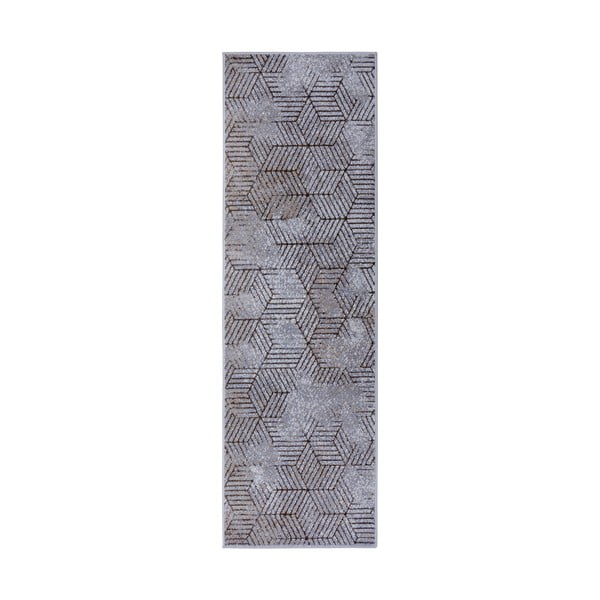Runner grigio Lux , 70 x 200 cm Polygon - Hanse Home