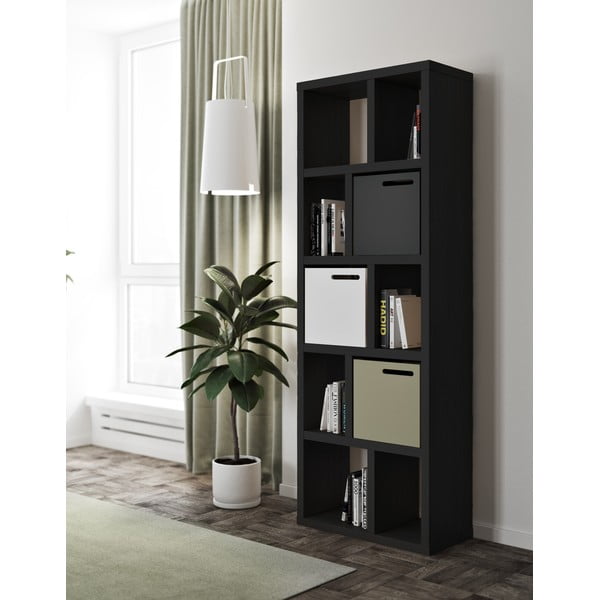 Libreria nera 70x198 cm Berlin - TemaHome-image-1